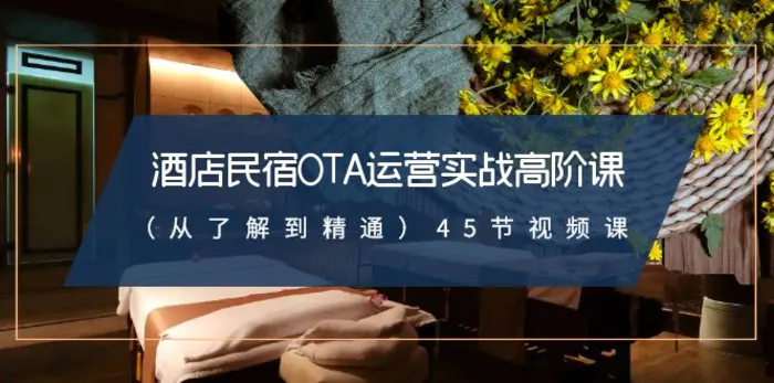 图片[1]-酒店民宿OTA运营实战高阶课（从了解到精通）45节视频课-蛙蛙资源网