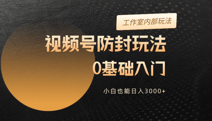 图片[1]-（10107期）2024视频号升级防封玩法，零基础入门，小白也能日入3000+-蛙蛙资源网