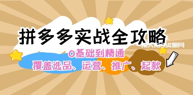 图片[1]-（12292期）拼多多实战全攻略：0基础到精通，覆盖选品、运营、推广、起款-蛙蛙资源网